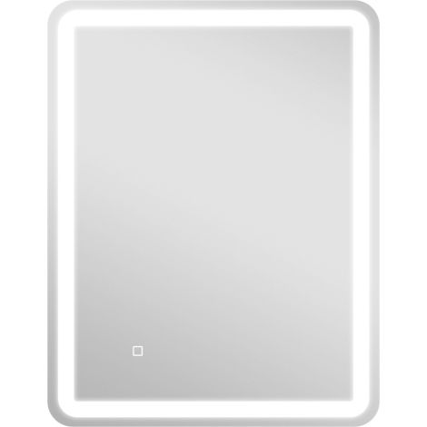 Specchio da bagno con illuminazione, comandi touch, antiappannamento, dimmerabile, 3 colori di luce, 70x90 mm, argento, installazione in loco. (1/5)