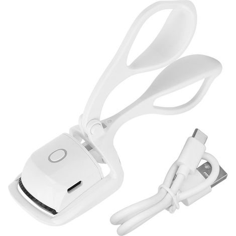 Recourbe-cils chauffant blanc rechargeable USB 2 modes température intelligent durable tenue main longue durée (1/5)
