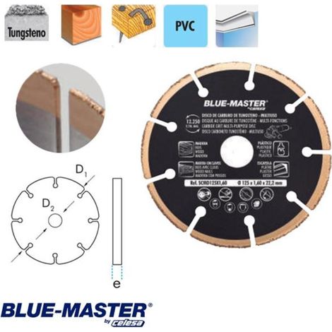 blue master disco multiusos radial carburo-tungsteno  125x1.6x22