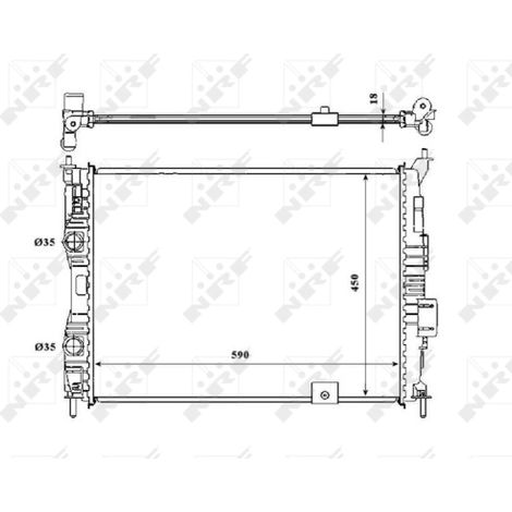 Radiateur, refroidissement du moteur NRF 53846 NISSAN 21400JD000 21400JD00C