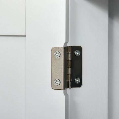 Meuble salle de bain blanc 60x30x75 cm, 2 portes avec tiroirs et étagère réglable en bois (1/5)