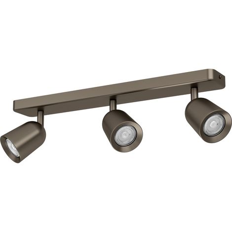 Faretti E Spot Moderno Camaldoli Acciaio Bronzo 3 Luci Gu10 Ip20
