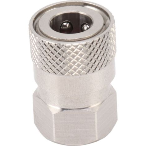 Connecteur de recharge CO2, adaptateur de remplissage de gaz en acier inoxydable 304, raccord fileté femelle 1/8 NPT (1/5)