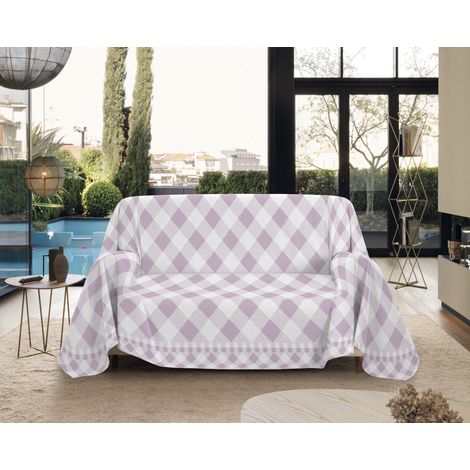 Telo Arredo Made in Italy in Cotone Grandfoulard Copritutto Copridivano Copriletto-Teli Sofà Arredatutto-Drappeggio-Arazzo-Copridivano Grand Foulard Letto Matrimoniale - Lovelycheck Rosa