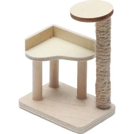 Cadre d'escalade pour chat miniature 1:12, maison de poupée, accessoire de décoration en bois pour chat, jouet meuble. (1/5)