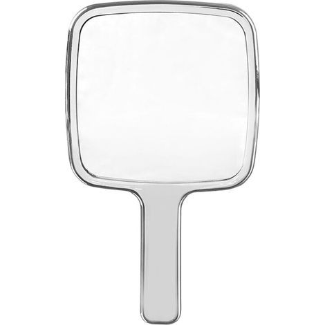 Specchietto da trucco portatile da 15 cm con manico - Ideale per i viaggi, compatto e leggero, finitura elegante (1/4)