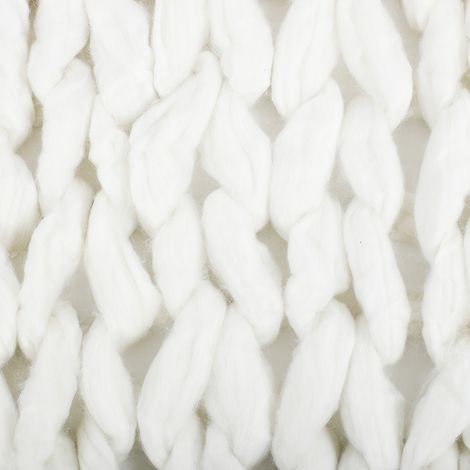 Couverture tissée en polyester uni, jeté de canapé, accessoires, fond blanc (1/4)