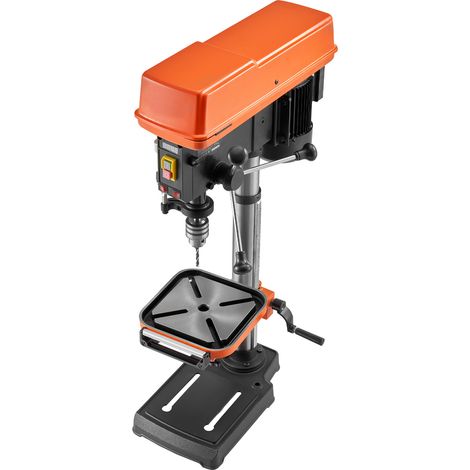Mophorn Tischbohrmaschine 305 mm, Standbohrmaschine 550 W, Säulenbohrmaschine mit variabler Drehzahl 340–2200 U/min, Neigbarer Arbeitstisch 45°, Bohrmaschine für Holz- und Metallarbeiten