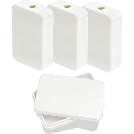 4 pièces boite de dérivation ABS blanche 55x35x15mm, boite derivation etanche, mini boite de dérivation compacte, boite de jonction, boite de derivation electrique pour atelier maison (1/5)