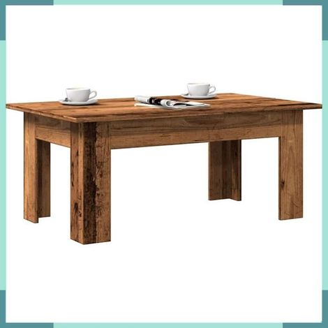855958 Table basse vieux bois 100x60x42 cm bois d'ingénierie (1/5)