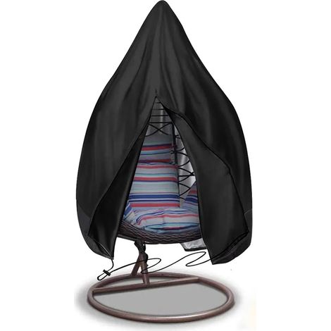 Cubierta de Silla Colgante Grande, Cubierta de Protección para Silla Colgante, Impermeable y Transpirable - Negro (1/4)