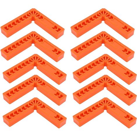 Lot de 10 supports auxiliaires d'équerre à angle droit (90°) pour le travail du bois (1/5)