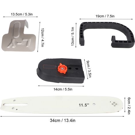 Kit d'accessoires et pièces pour convertisseur de meuleuse d'angle compatible avec les chaînes de travail du bois de 100 mm (1/5)