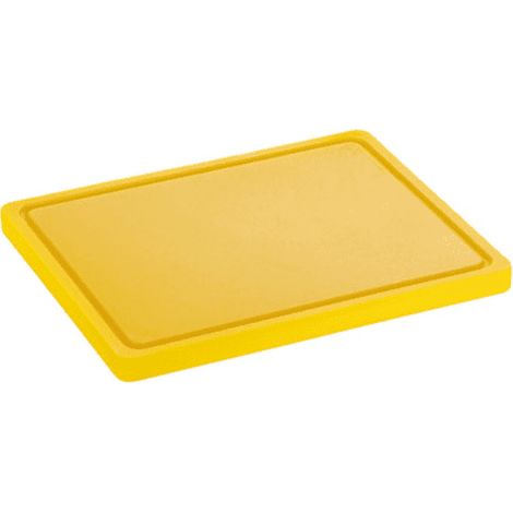 Planche à découper (L)290 x (P)225 mm, HACCP, en polyéthylène jaune (1/3)