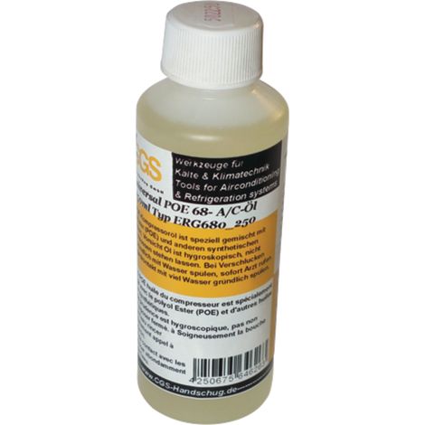 Aceite para compresor POE ISO68 250ml ERG680250