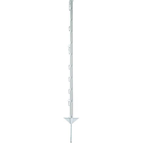 Electra Kunststoffpfahl 105 cm mit Doppeltritt - weiß - 40 Stück Weidezaunpfähle