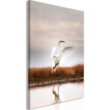 Dipinto - Autunno al lago (1 parte) verticale (1/3)