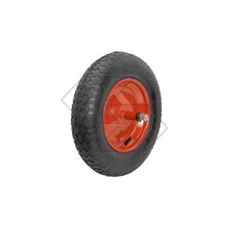Rueda de goma maciza para carretilla TRACTOR Ø  12x25mm diámetro exterior 330mm