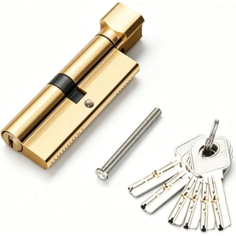 Innentürschließzylinder aus massivem Messing, 3,54 x (1/5)