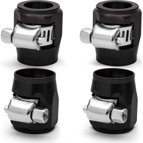 4 Colliers Serre-Tuyau 9-13mm Noir Acier à Vis Carburant Diesel Huile Eau Laiton (1/5)