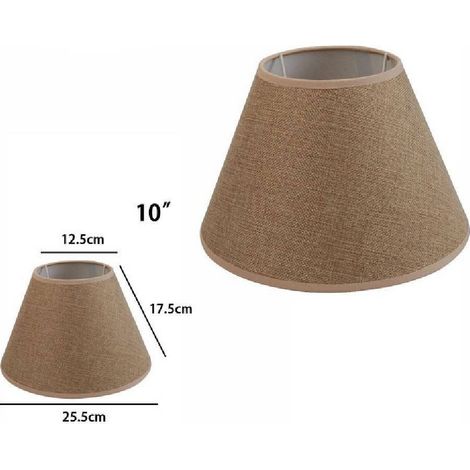 Trade Shop - Reemplazo Clásico De Pantalla Cilindrá Cilindrá Para Lámpara Y Lámpara De Pared Tnt -     -10"-brown