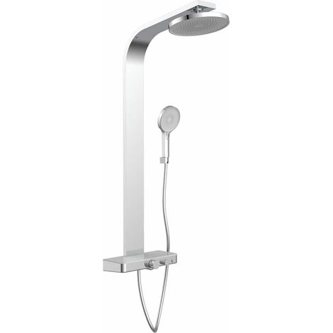 Colonne de douche avec tablette - thermostatique - chromé - Samoa Rain - SCHÜTTE (1/2)