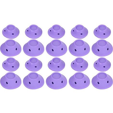 20 Bigoudis en Silicone pour Ondulations Naturelles, Rouleaux à Cheveux en Forme de Champignon pour Coiffure à Domicile, Lot pour Femmes