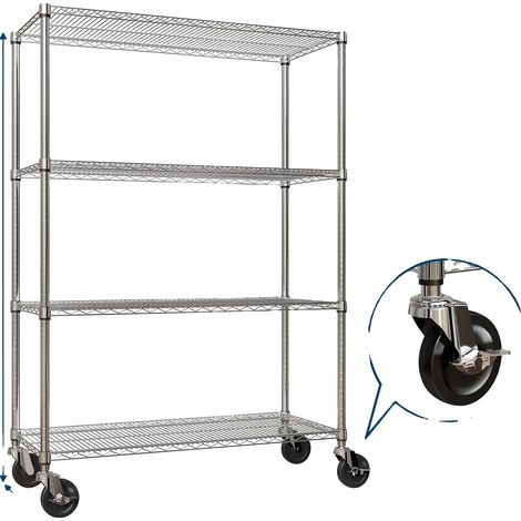 Robuste Drahtregale, 4-Tier-Design, verstellbare Höhe, 4-Ebenen (1/2)