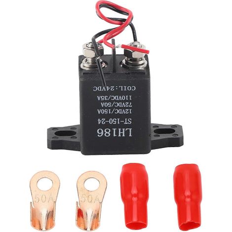 Anlasserrelais mit Messingspule, 2 Anschlüsse, Anlassermagnetrelais für hohe Lastströme, 24 V DC, für Kraftfahrzeuge