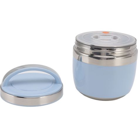Vakuum-Lunchbox (1,5 Liter), isolierter Lebensmittelbehälter aus Edelstahl 304, tragbare Bento-Box für Schüler und Büroangestellte, Blau (1/5)