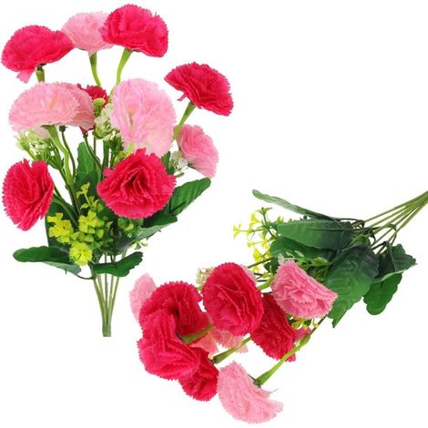 Chrysanthemenstrauß, Kunstblumen für die Vasendekoration, Komposition, 35 cm, Rosa