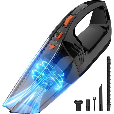 Aspirateur balai sans fil 8000Pa, 120W, 3000mAh, avec LED, kit d'accessoires, portable et puissant, idéal pour maison, voiture et bureau, nettoyage rapide et efficace. (1/5)