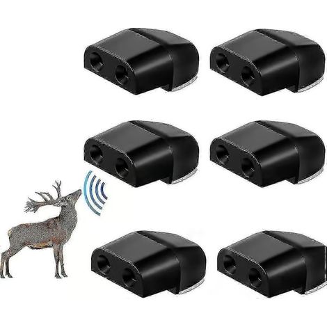Lot de 6 sifflets anti-cerfs pour voitures, véhicules, motos, alarme autocollante d'avertissement de faune sauvage, sécurité routière, avertissement animalier (1/3)