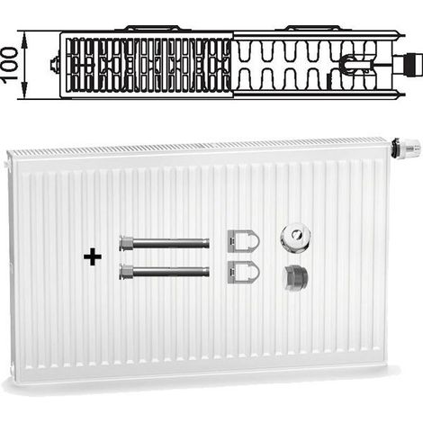 Kermi Radiateur à vanne Profil Therm X2 type 22 600x600mm position de vanne à droite FTV220600601R1K (1/5)