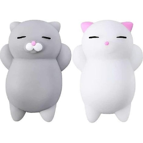 Ensemble Chats - 2 chatons kawaii en silicone souple - Jouet anti-stress incontournable 2022 - Cadeaux uniques pour ados, enfants, femmes, hommes et adultes - Idéal pour les adolescentes, les pré-ados (1/4)