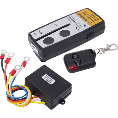 Kit de télécommande sans fil pour treuil avec récepteur 12 V/24 V, portée de 23 m (75 pi), accessoire universel (1/5)