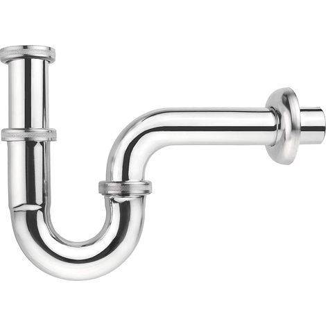 MASIDEF - SIFONO ANTIODORI PER LAVABO 1/4 IN OTTONE CROMATO 120MM