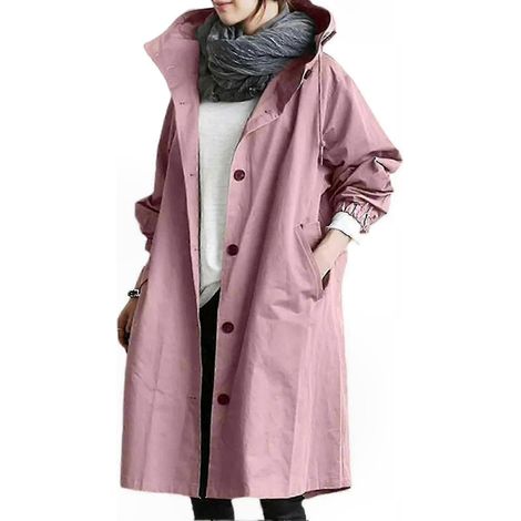 Veste imperméable femme avec capuche - Coupe-vent légère pour randonnée et activités extérieures, protection pluie et vent, idéale aventures nature. (1/3)