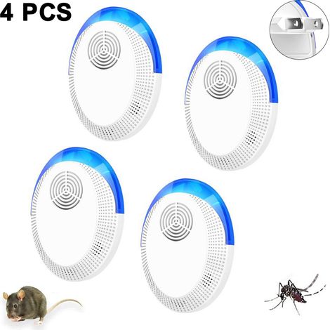 Répulsif à ultrasons contre les insectes - Moustiques, souris, cafards, fourmis, araignées, insectes. Branchement électronique. Utilisation : maison, bureau, hôtel, garage, entrepôt. (1/5)