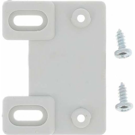 Plaquette de déport 17mm pour bloqueur manivelle de volet roulant aimanté type ZF à visser Support Guide Manette Fenêtre Volet Store, PVC gris clair (1/2)