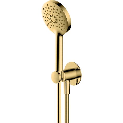 RAK Petit Round Shower Handset with Bracket - Brushed Gold