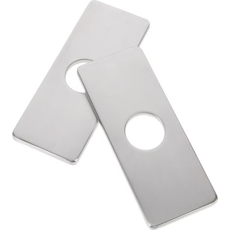 Armaturenblende, 2-teilig, Rosette, 4-Zoll-Platte, Edelstahl, Spülbeckenlochabdeckung (1/5)