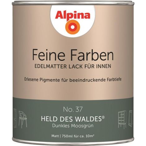 Alpina Peinture fine Laque color&233e H&233ros de la for&234t mat 750ml (1/2)