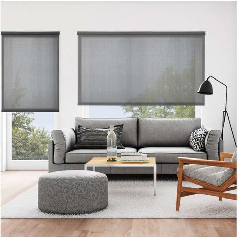 ROLL-UP - Tenda a rullo semifiltrante Grigio asfalto 120x250