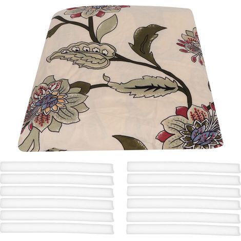 Housse de Canapé Extensible 4 Places Polyester Doux Anti-poussière avec Bandes de Fixation pour Protection Meuble Confortable (1/5)