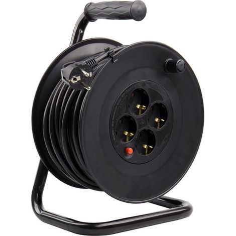 ORION91oficial®- Enrrollacable 25 Metros ✓ Con protección térmica contra Sobrecarga ✓ 16A 250V ✓ Cable de Cobre H05VV-F 3G 1.5mm² ✓ IP20 ✓ Carga 3200 W - spaziOrion91 - Unidad (1/5)