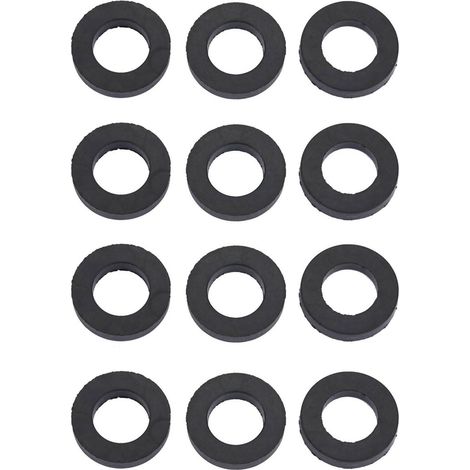 12pcs Washer Ring Shower Faucet Water Pipe Rubber Replacement for Sealing (1/2")