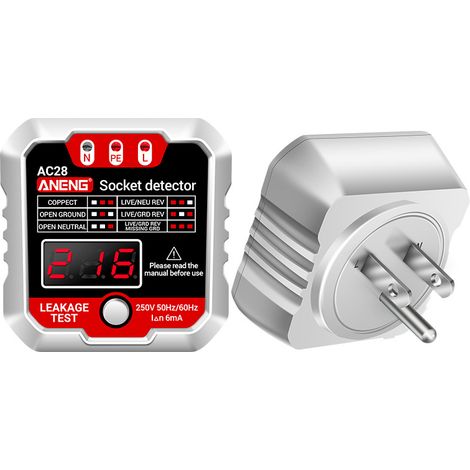ANENG Steckdosentester mit LCD-Spannungsanzeige: Prüfen Sie die elektrische Sicherheit zu Hause. (1/5)