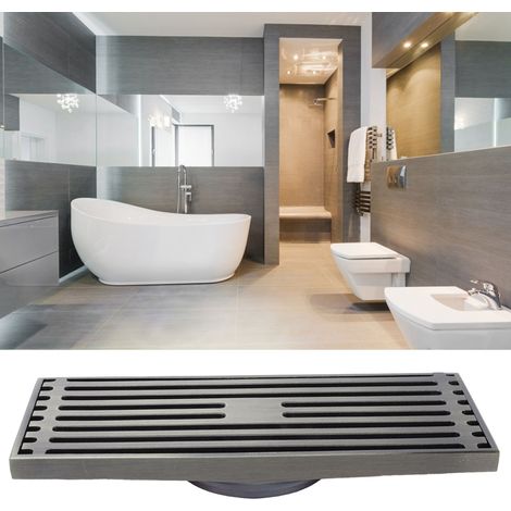 Caniveau de sol linéaire avec couvercle amovible, style antique, pour salle de bain, toilettes et balcon. (1/5)