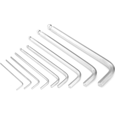 9-teiliger Kugelkopf-Innensechskantschlüsselsatz (L-Schlüssel) – Professionelles Reparaturset – Handwerkzeug (1/5)